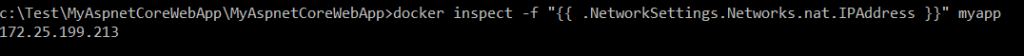 Docker Inspect Results