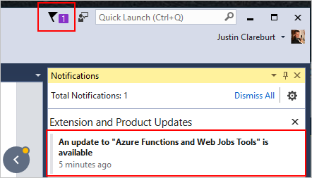 Update notifications